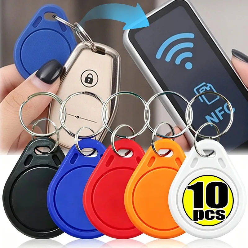 NFC Keychain Card with NTAG213 Rewritable Tag for Smartphone ABS Waterproof Scratch Resistant for Access Control Home Automation