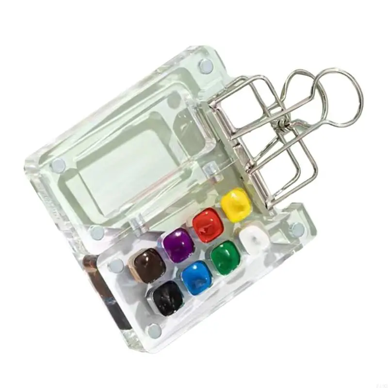 Travel Watercolor Paint Box with Metal Clamp 8 Well 15 Well Watercolor Painting Set Artist Art Supplies for Beginner F19E