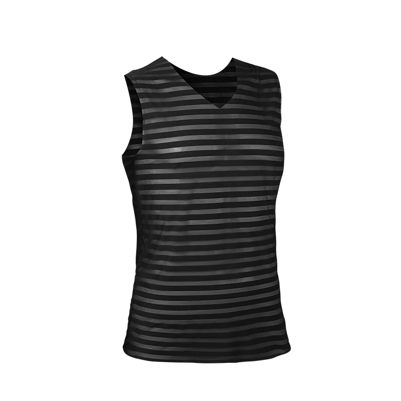 1 قطعة سترة الرجال في القطب الجنوبي رقيقة اللياقة البدنية الرياضة الحرير الجليد سلس سترة الصيف ضيق أكمام تي شيرت واسعة الكتف التجفيف السريع #2