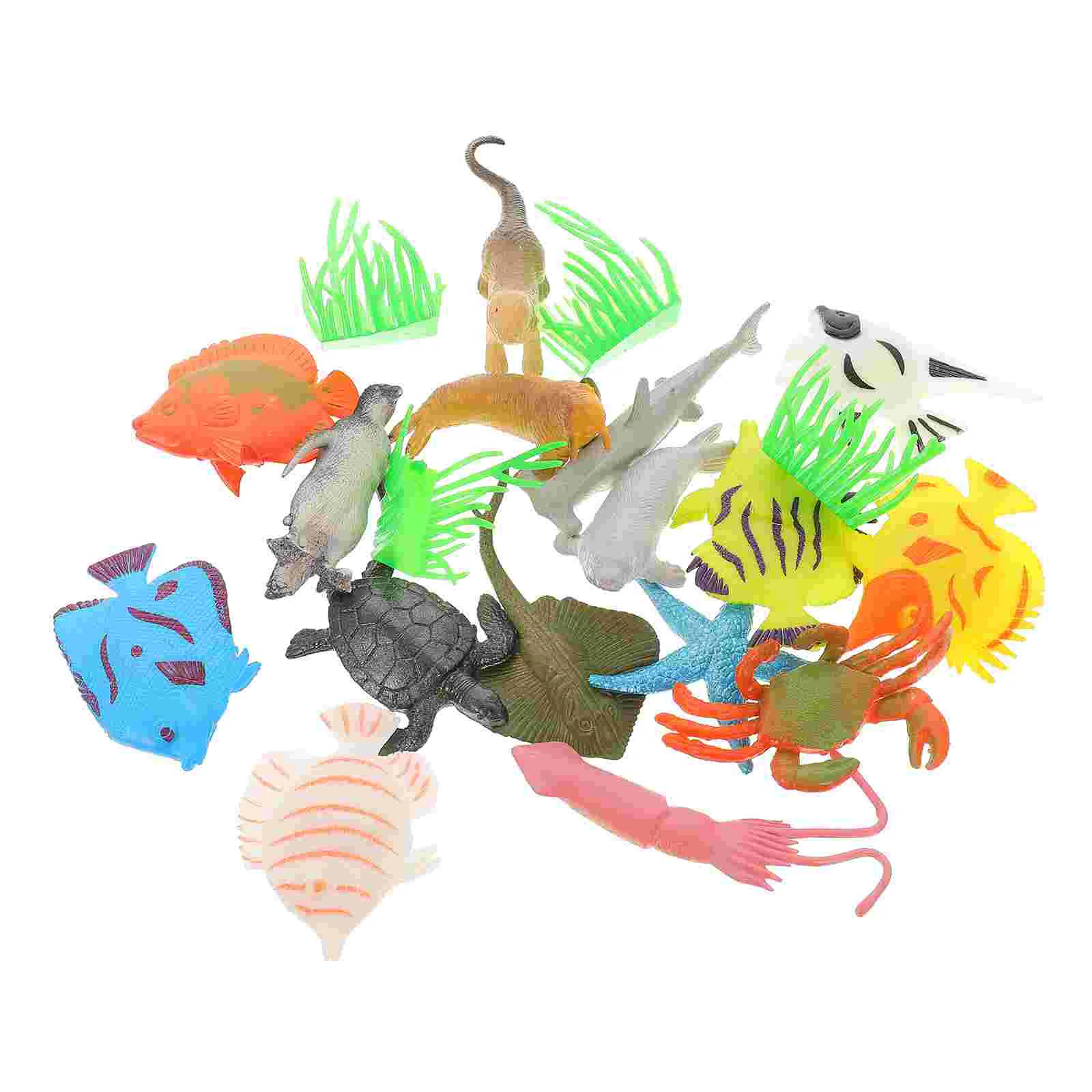 Fish Animal Model Marine Life Adornments Toys Creature Aquatic Creatures Ocean Animals Figures Colorful Models Ornaments