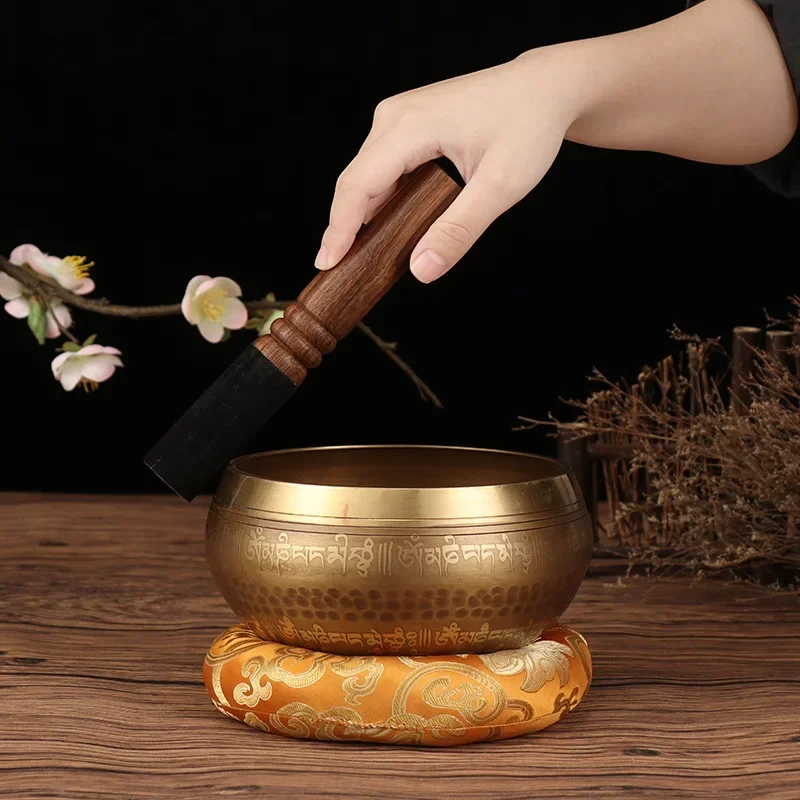 2026 New Nepal Tibetan Singing Bowl Buddhist Meditation Yoga Chakra Sound Healing Instrument With Accessories Gift Set view 4