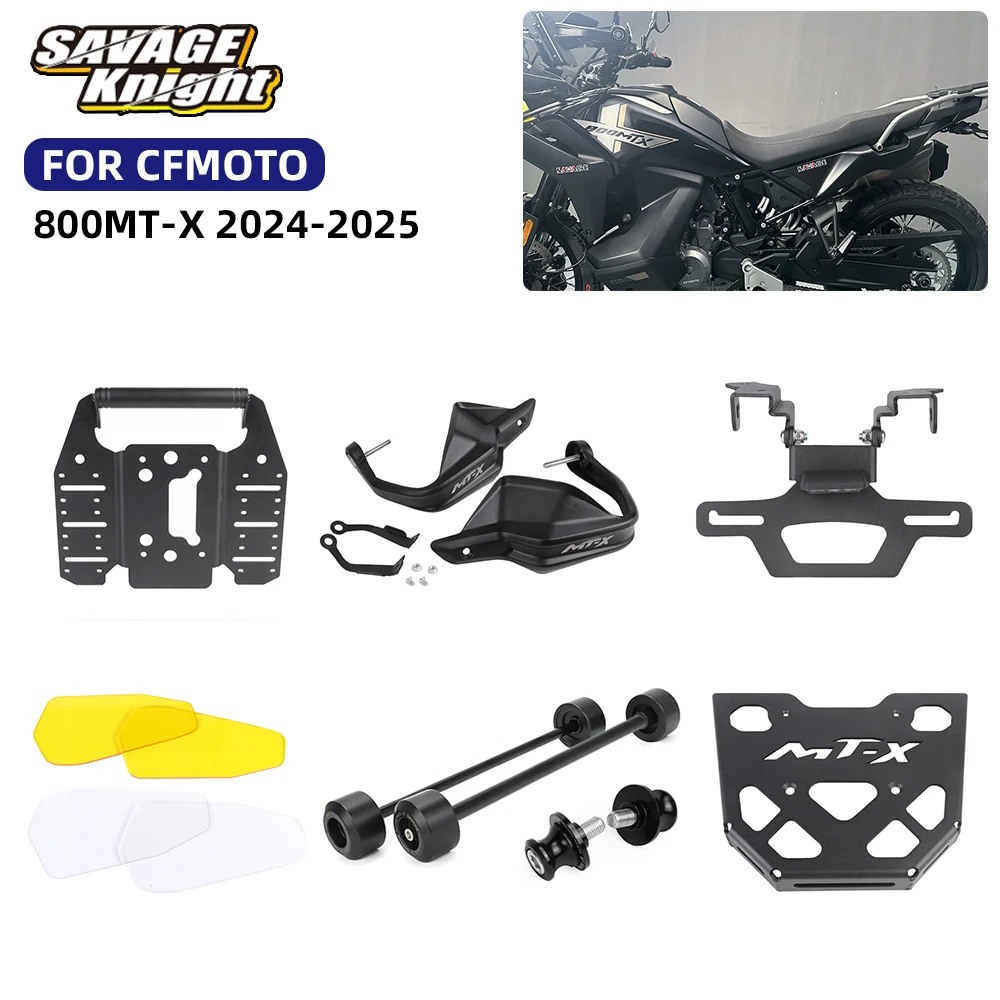

For CFMOTO 2024 800MT-X 2025 800MTX Motorcycle Accessories Cover Guard Wheel Slider Handguard GPS Holder License Plate Bracket