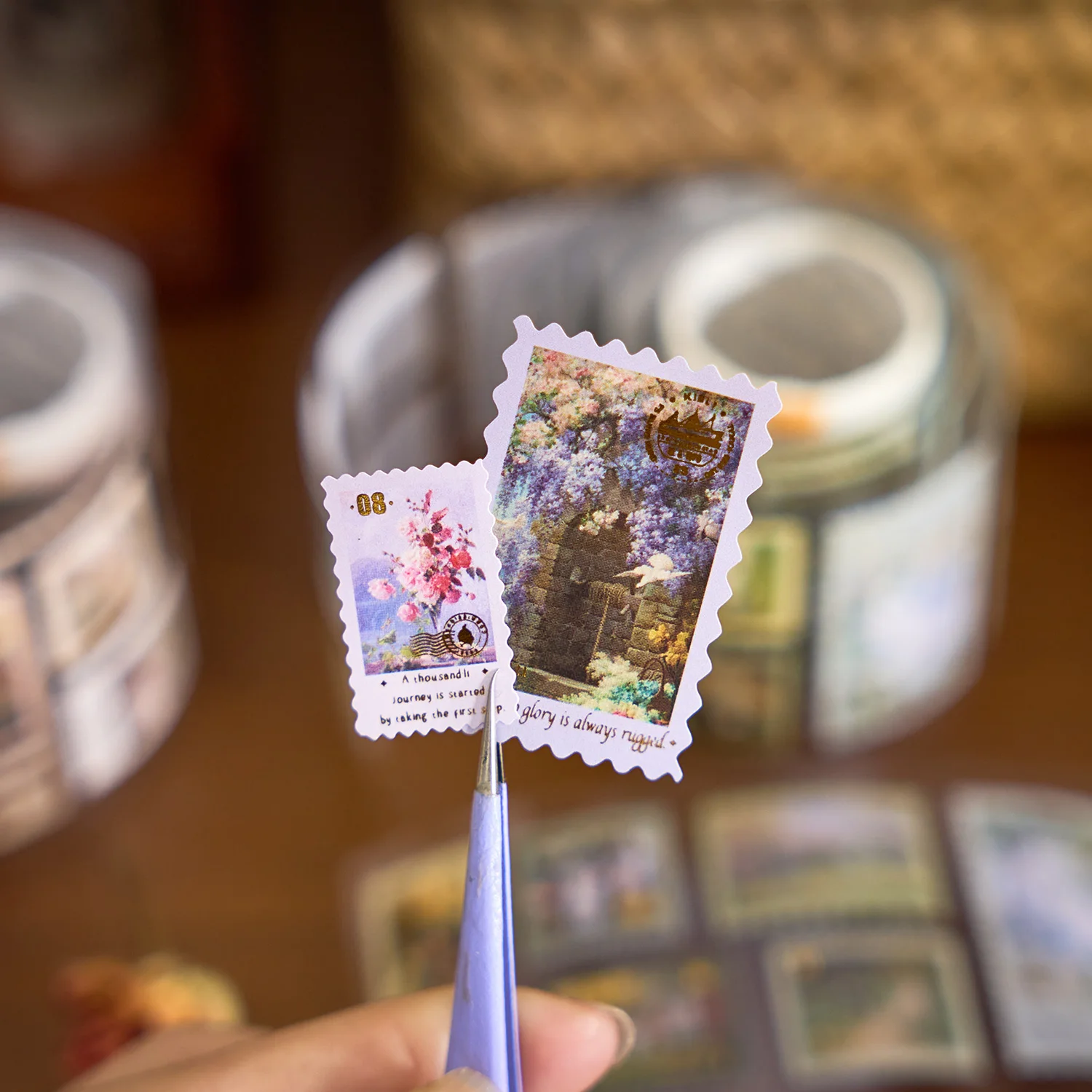 Ретро Ins штамп бронзовая лента блестящий стиль серия справочник DIY декоративный материал наклейки