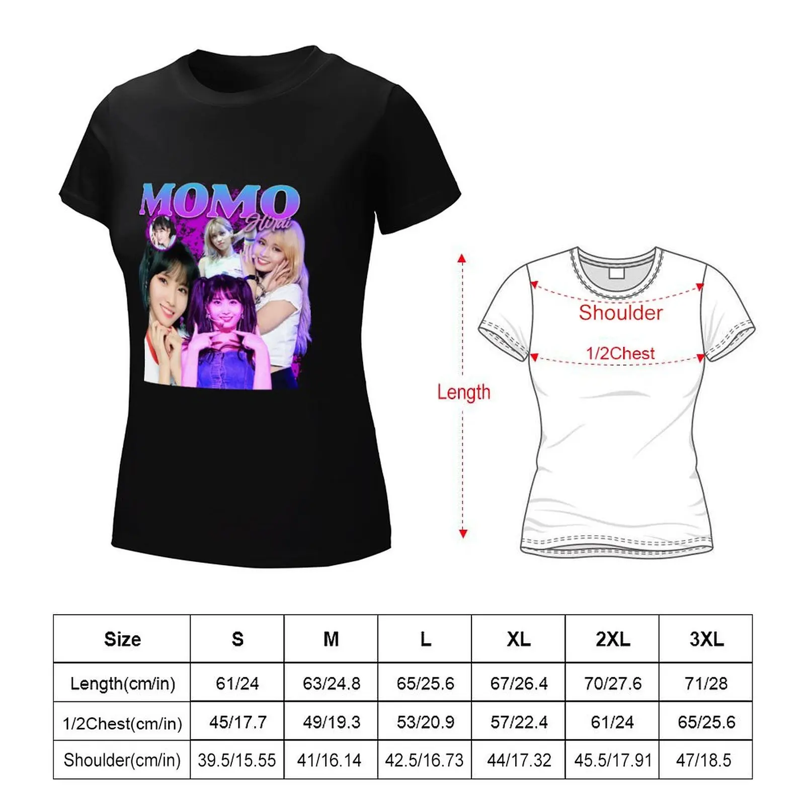 Momo Vintage T-Shirt Aesthetic clothing vintage clothes fashion woman blouse 2024