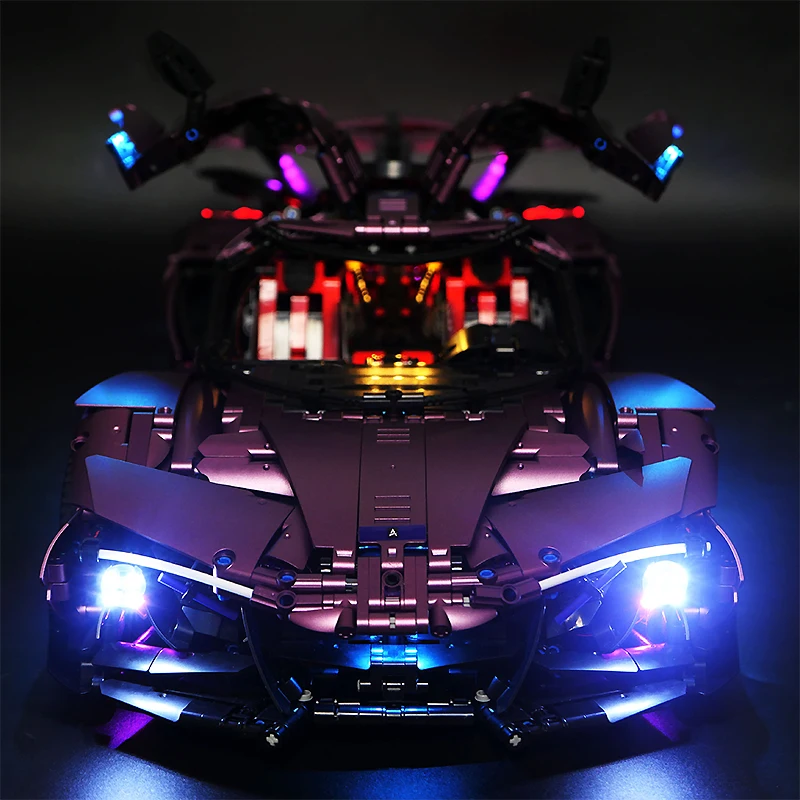 DIY RC LED 라이트 키트, LEGO T5012A 기술 럭셔리카 로고, 블록 모델 제외, LED 라이트 전용