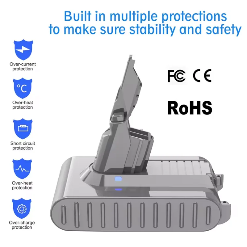 

Vacuum Cleaner Rechargeable Battery for Dyson V6 V7 V8 Series SV07 SV09 SV10 DC58 DC31 DC34 Absolute Fluffy Anim