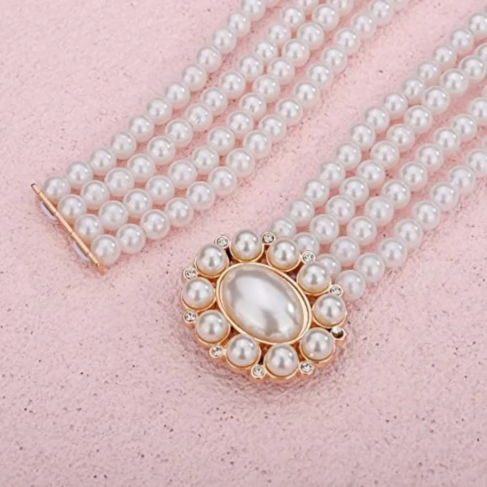 أزياء اللؤلؤ الأبيض أحزمة اللؤلؤ كريستال حجر الراين أنيقة الخصر سلسلة الزفاف وشاح أزياء المرأة