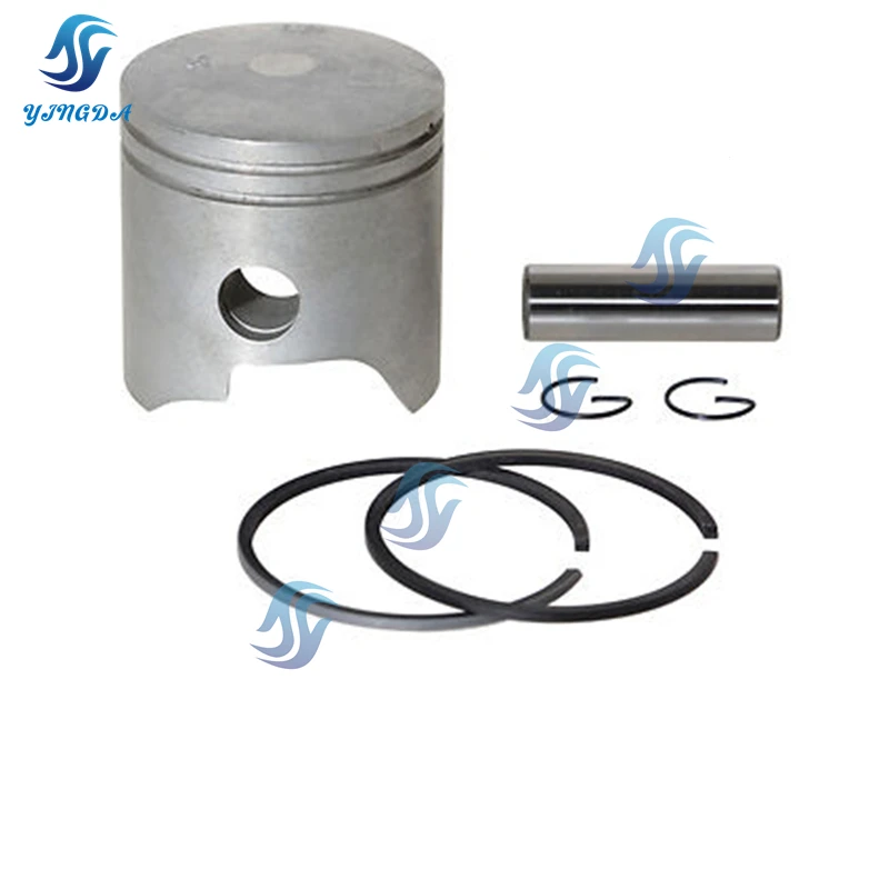 Piston and Piston Ring Set (Std) For Yamaha Outboard Motor 2-Stroke 25HP 30HP Accessories 61N-11631-00 689-11631-60