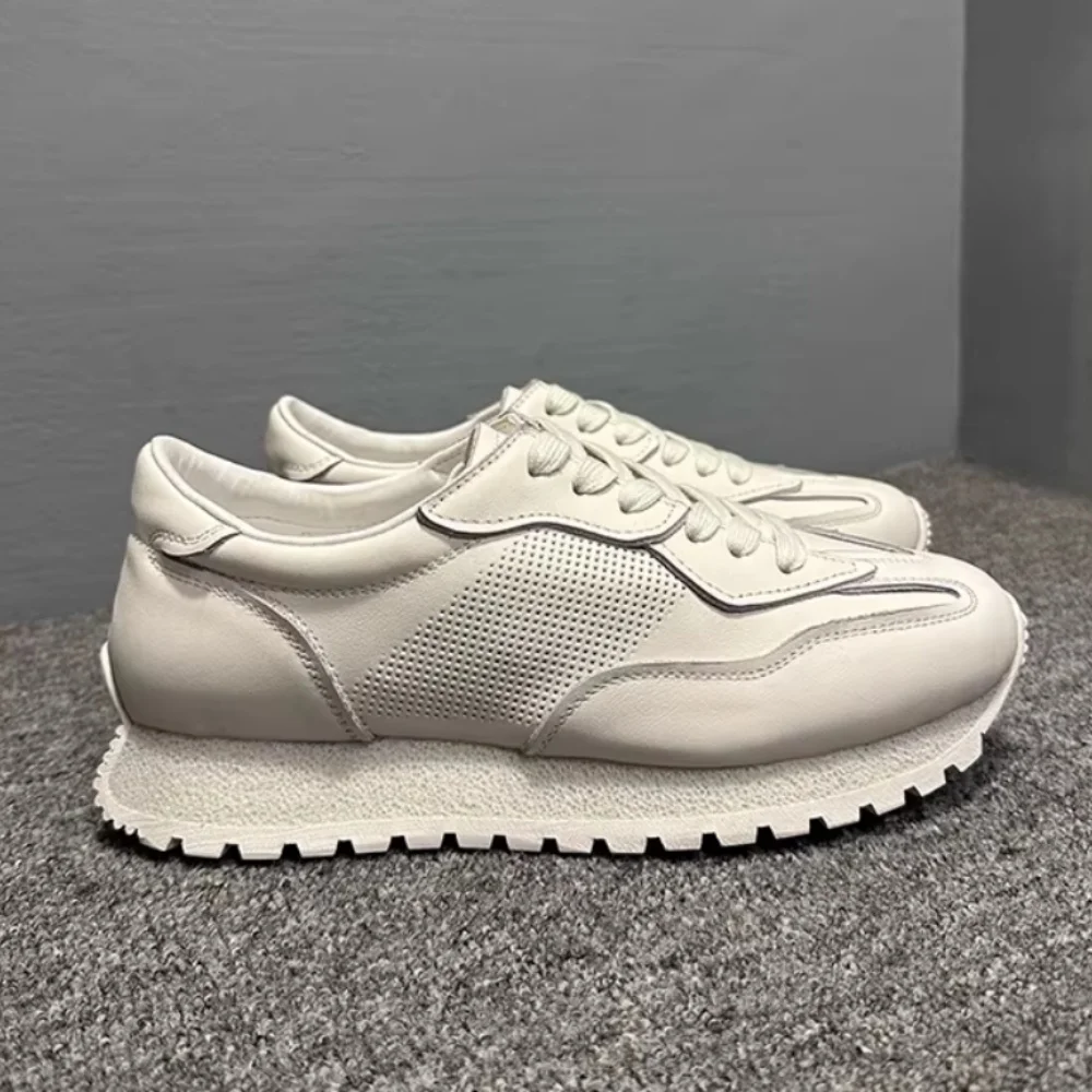 Leather handcrafted breathable versatile casual sports shoes, lightweight and like the shoes of Forrest Gump
