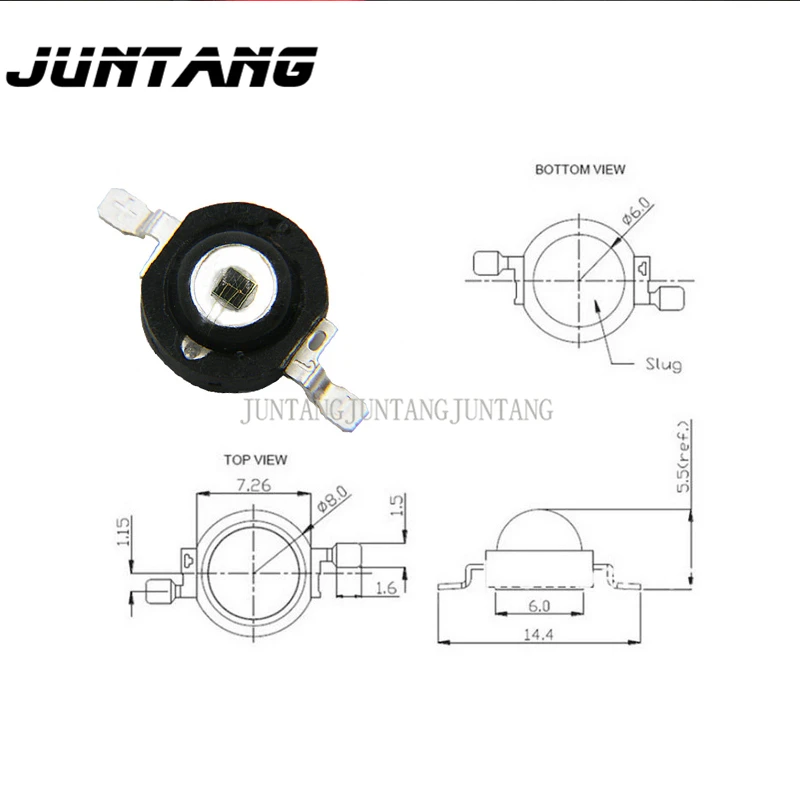 고출력 LED 램프 비즈, 레이저 적외선 조명, IR LED 램프 비즈 스캐너, 얼굴 인식, 5W LED 램프 비즈, 3W, 800-810nm, 10 개