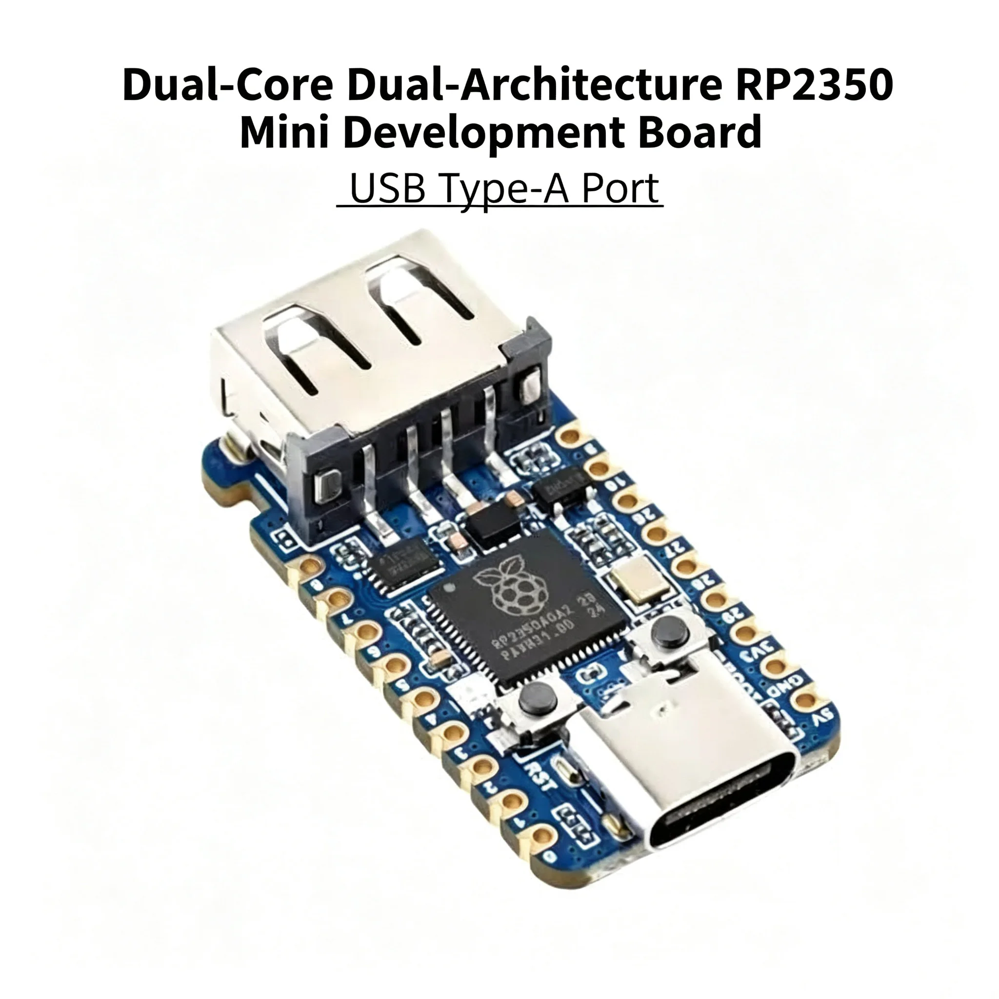 Waveshare RP2350-ETH Micro Controller Development Board For Raspberry Pi RP2350 CH9120 Ethernet Network For Arduino Type-C