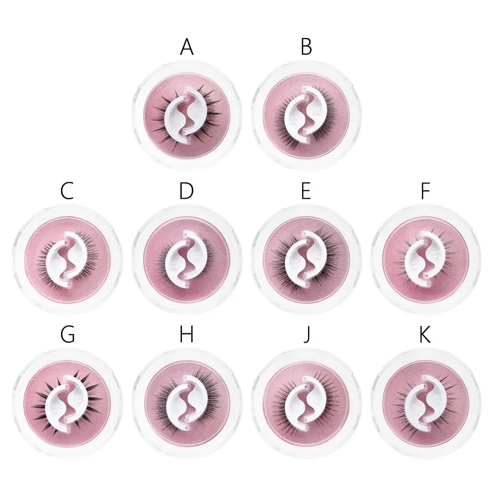 Nessun bisogno di colla Ciglia autoadesive riutilizzabili Veloce da indossare Capelli lunghi di visone 3D Ciglia finte naturali spesse Strumenti per l'estensione degli occhi