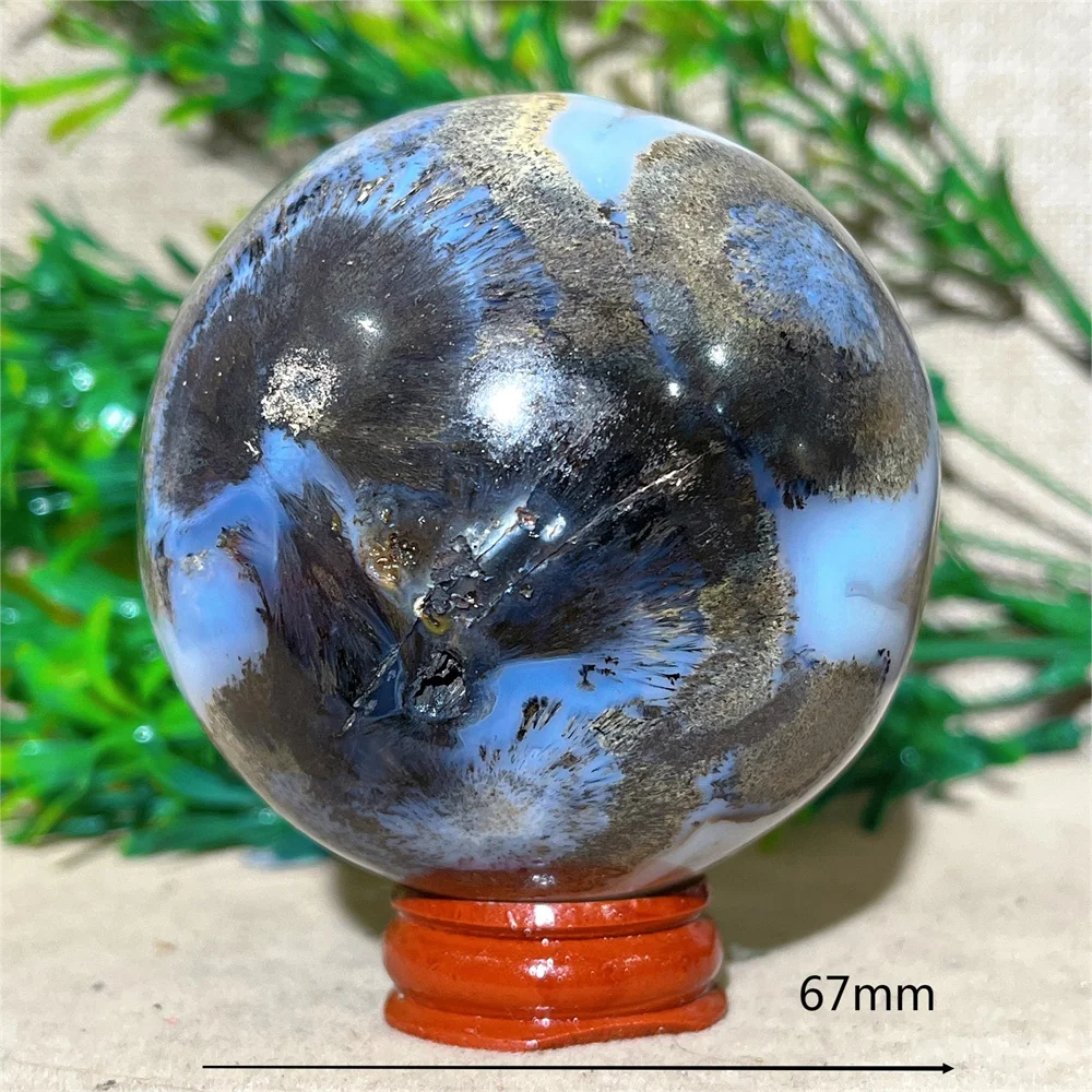 

Agate Natural Crystal Sphere Ball Stone Carving Quartz Mineral Beauty Gemstones Minerals Ornaments Home Decoration+Stand