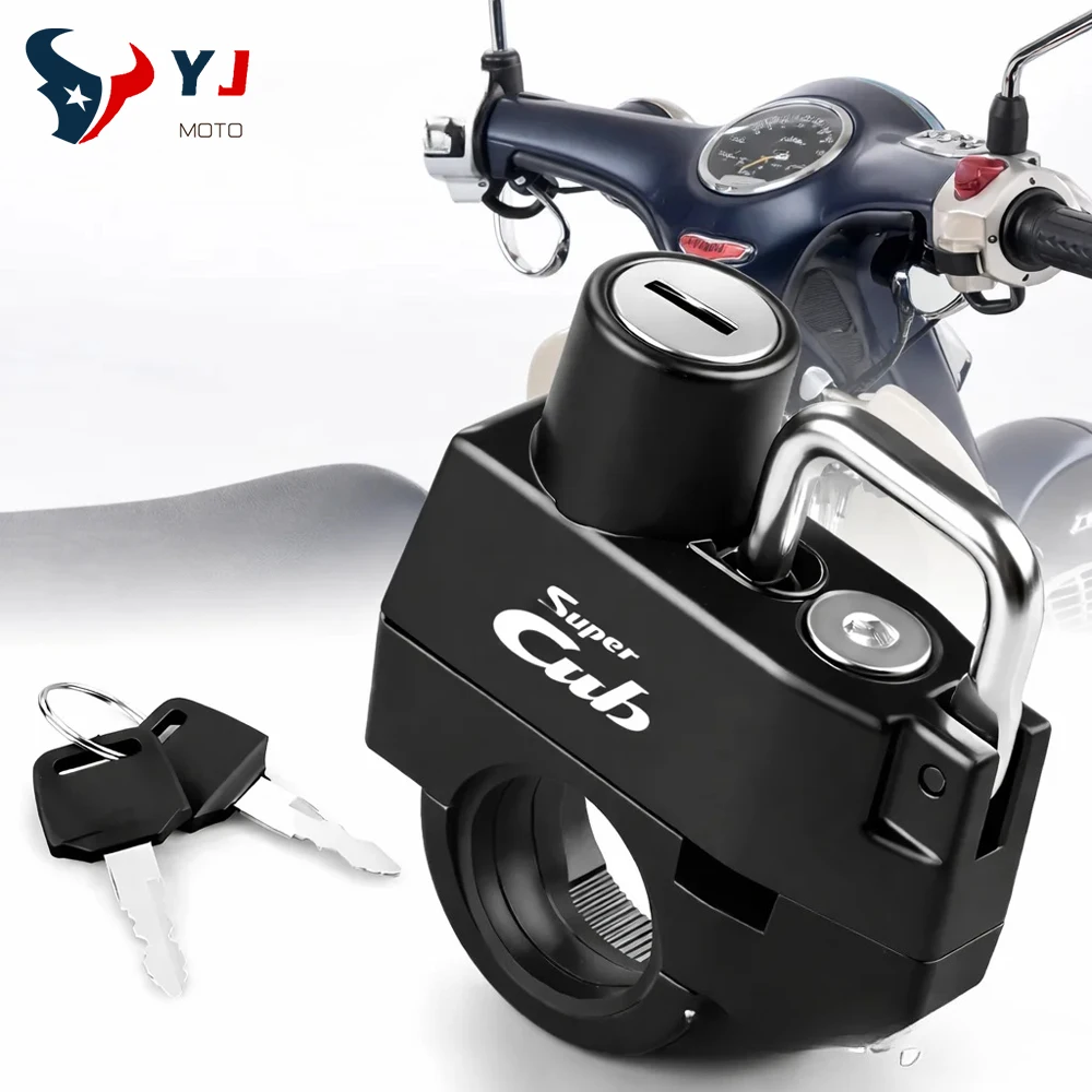 Cerradura para casco de motocicleta para Honda Super CUB C70 90 110 C125, dispositivo de bloqueo antirrobo, dispositivo de bloqueo para casco, antirrobo, resistente al óxido