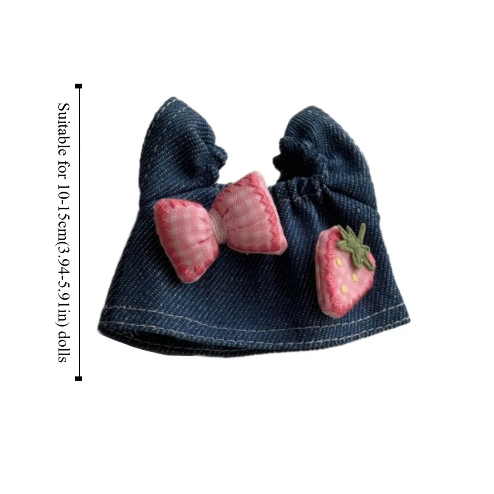 Strawberries Doll Dress Up Clothes Fashion Cute Cute Doll Jeans Dress Cherry Blue Kawaii Mini Doll Skirt Play House