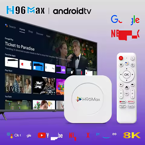 H96 MAX M1 PLUS RK3528 Smart Android 14 Smart TV Box Android14 4GB 128GB Wifi6 BT 4K HD Google Voice Media Player