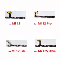 Para xiaomi mi 12 lite ultra pro 5g mi12 12pro botão de volume de energia flex cabo interruptor chave lateral fora do botão de controle peças reparo