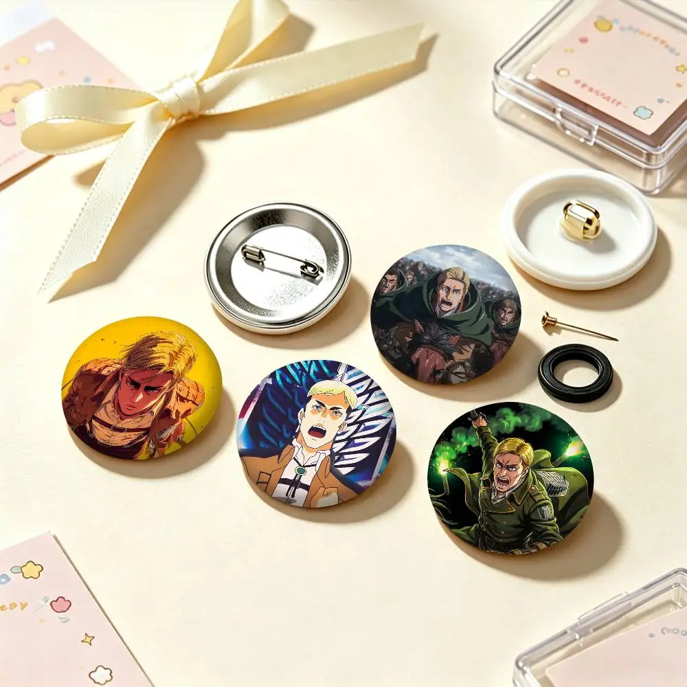 Cool Anime Character Erwin SmithS  25 32 44 58 75mm Badges Personalized Round Brooches Pins Accessory Gift