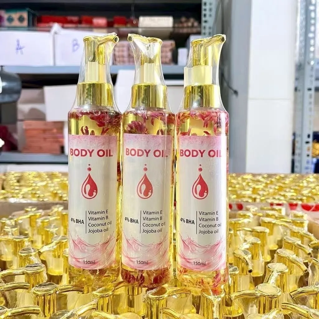 Rose Body Oil nourishes skin with vitamin E & coconut oil to improve roughness dryness providing moisturizing soothing benefits