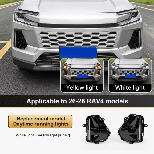For Toyota RAV4 2026-2028  Wildlander LED Daytime Running Lights DRL Lamp Upgrade Kit 2PCS Car Exterior Accessories