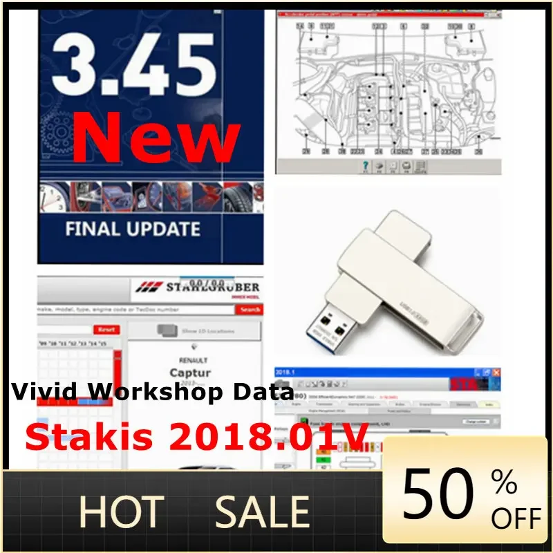 Newest version Auto data 3.45 vivid workshop 2018.01V Atris Stakis Auto Repair Software install video guide+ remote install help