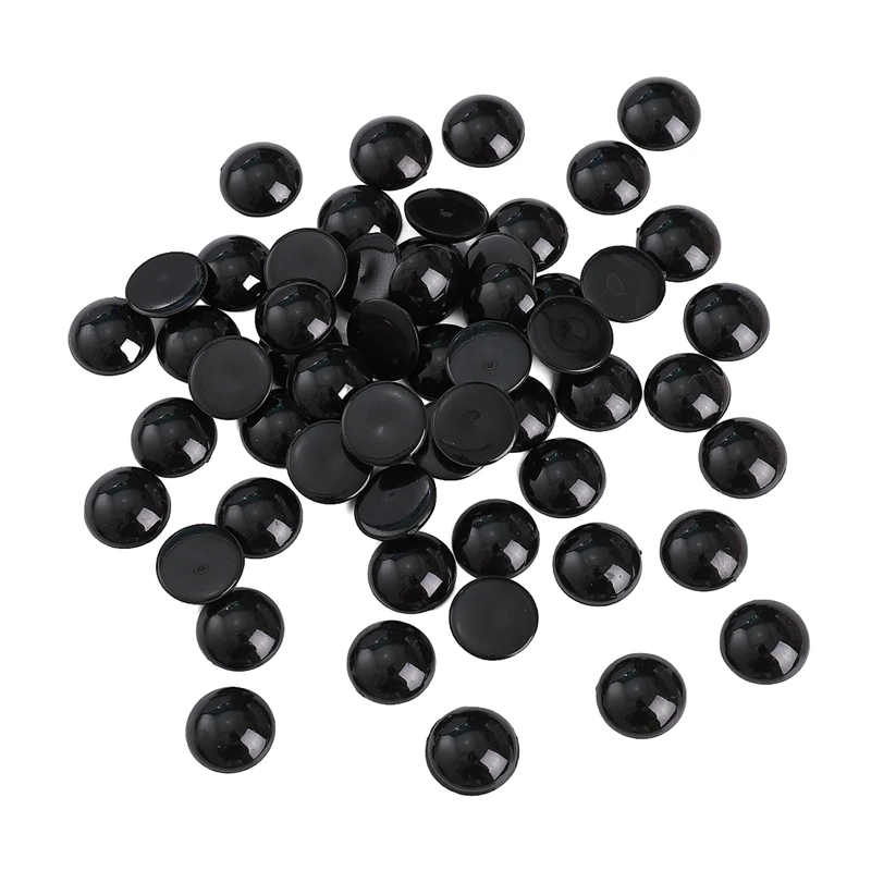 10-50pcs/lot 10/12/14/16/18/20mm Black Safety Eyes Acrylic Half Round Beads For Bear Doll Animal DIY Crafts Children Kids Toys