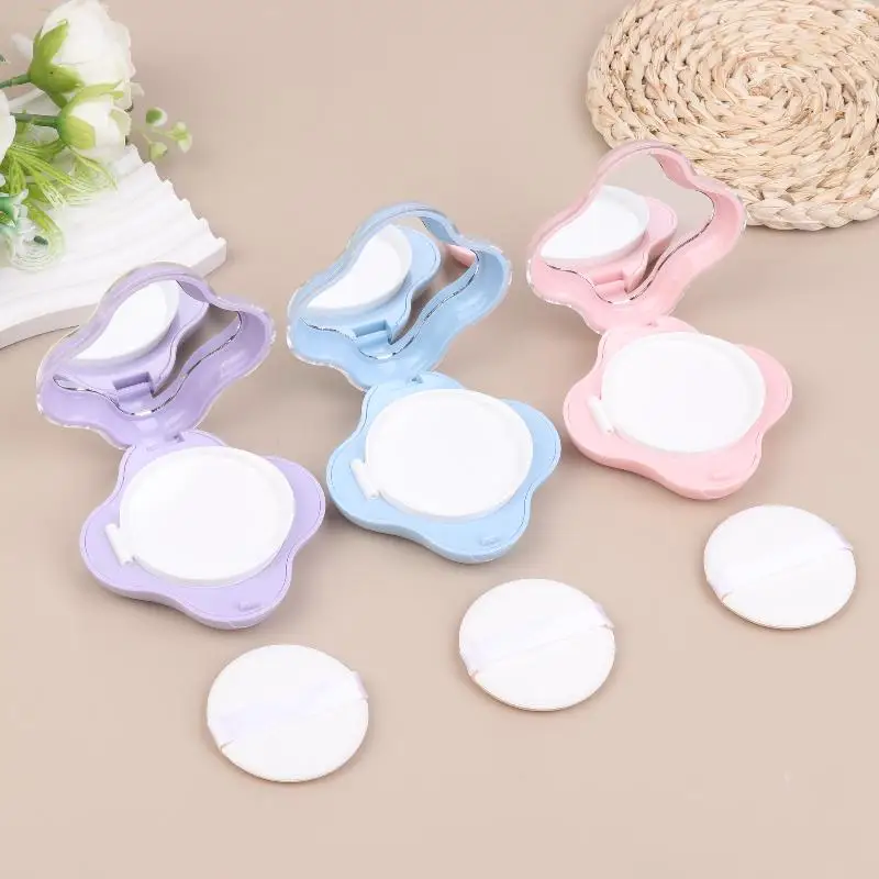 

Mini Cute Air Cushion Foundation DIY Empty Box Portable Mirror Cosmetic Case With Sponge Puff For BB Cream