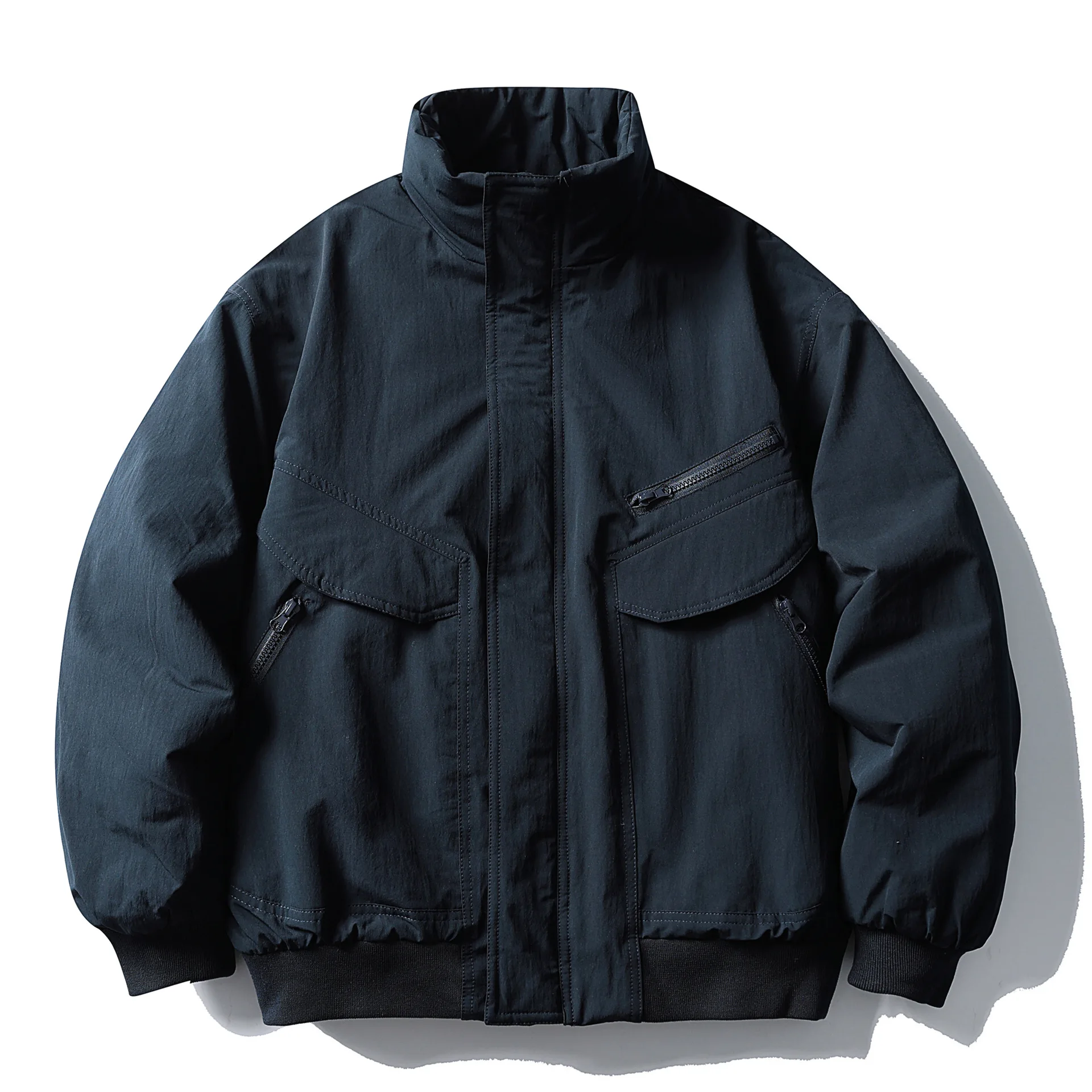 

Amekaji Winter 2025: куртка в стиле ретро для полетов и спецодежды в японском стиле, тяжелое теплоизолированное пальто большого размера с воротником-стойкой