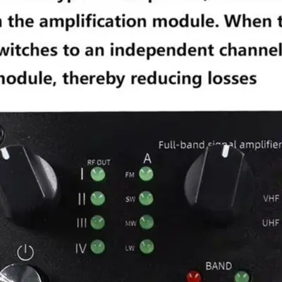 Full Band Signal Switcher 4 Channel 30kHz-650MHz Low Noise Adjustable Gain With 7 Order Filters For Radio  Full