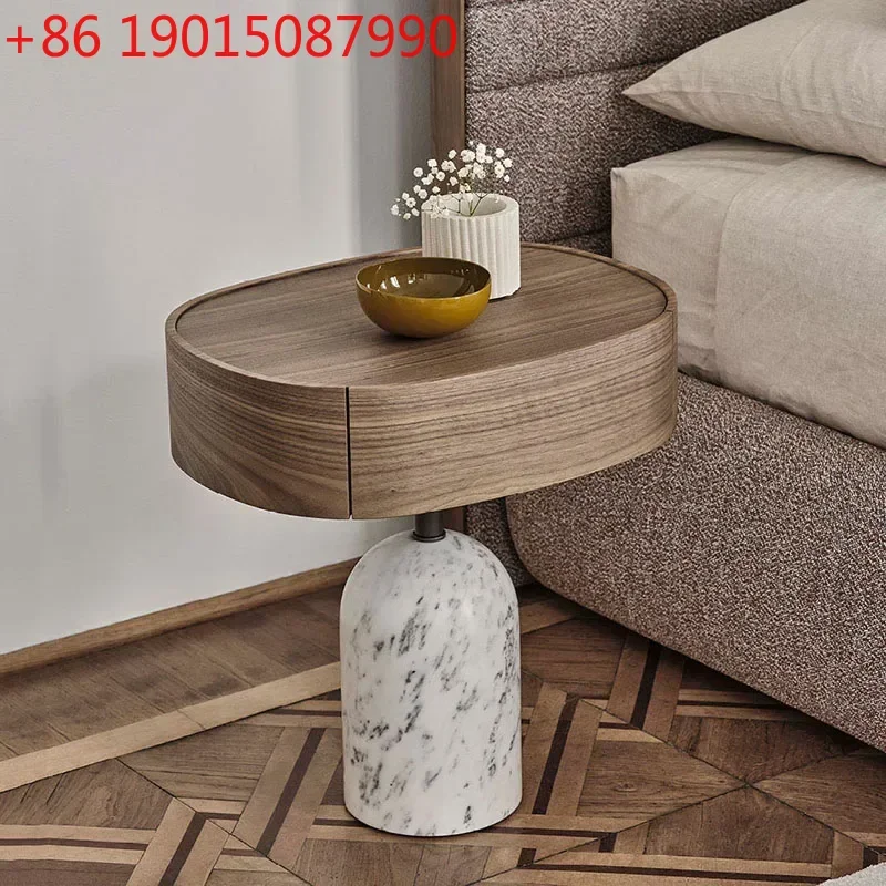 

Cy56 Italian marble bedside table light luxury household bedroom storage cabinet multi-functional locker