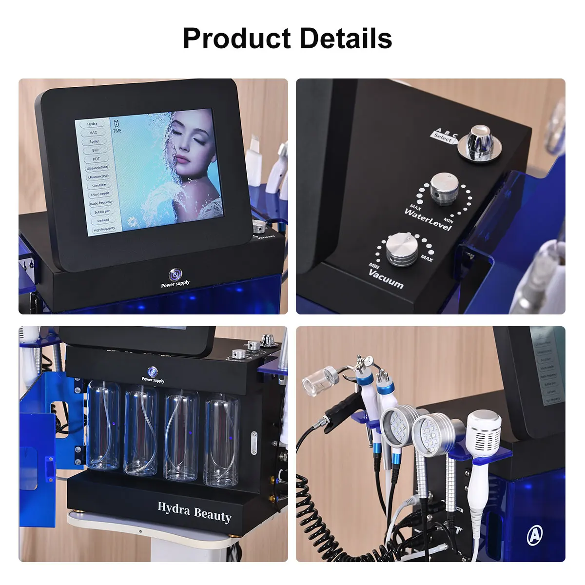 Hot selling 14 In 1 Diamond Peeling Hydro facial machine water jet Aqua facial Vacuum Skin Care Cleaning lifting bubble spa