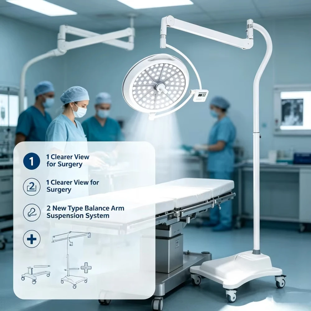 Power LED operating lights, portable metal plastic surgical lights CE certified, surgical lights are trustworthy