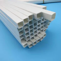 10pcs White Hollow ABS Square Tube 250mm Length Plastic Tube DIY Handmade Model Accessories 3*3mm-10*10mm