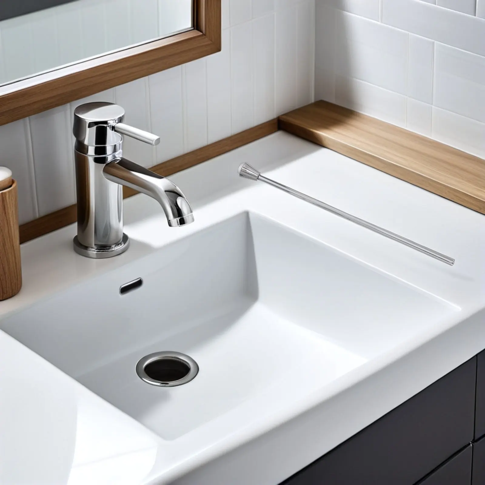 

2Set Bathroom Sink Drain Lift Rod Metal Pop Up Drain Assembly Replacement Parts Lavatory Sink Repair Accessories for Wash Basin