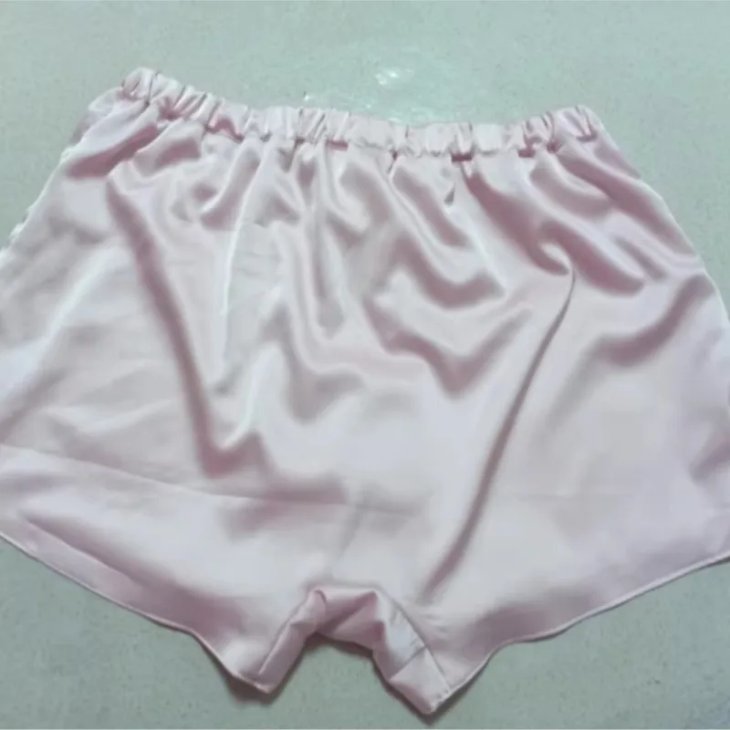 Handmake Men's Satin Silky Touch Shorts Simple Fashion Casual Underwear With Built-in Sheath Glossy Ice Silk Plus Size Shorts