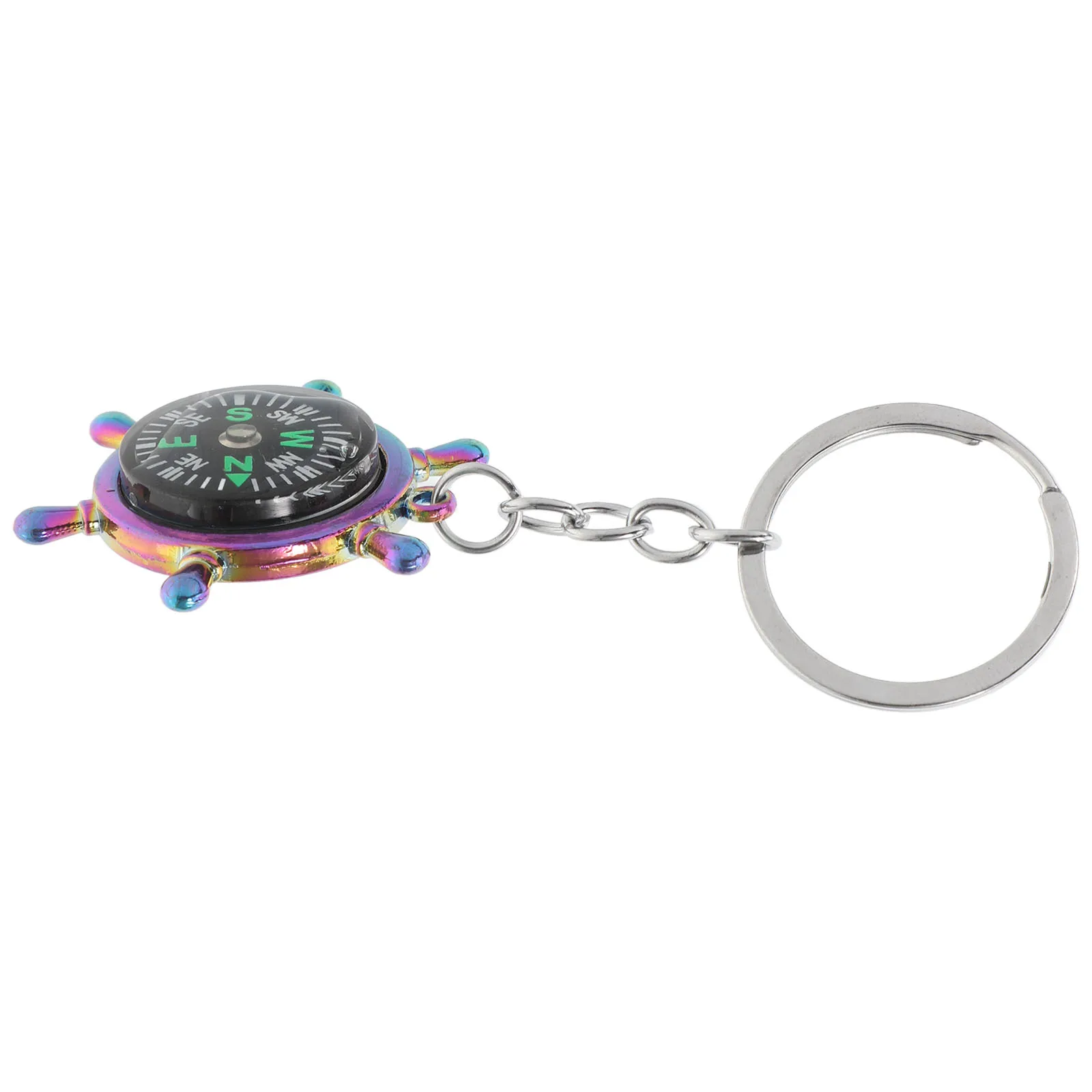 

Compass Keychain Rudder Keychain Silver Graduation Unique Pendant Durable Alloy Craftsmanship Business Keepsake Car Holder