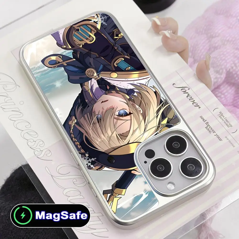 

Чехол для телефона Game GI Freminet для iPhone 17 16 15 14 13 12 11 Air Pro Max Plus с MagSafe, серебристое покрытие, красочный, красивый дизайн