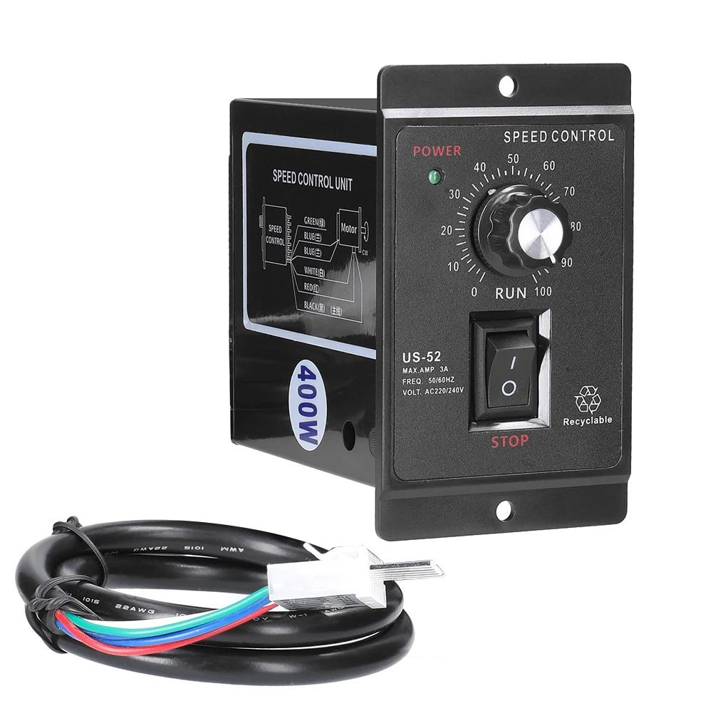 400W AC Motor Controller 220V 240V Variable Regulator 90-1700RPM For Industrial Automation Packaging Printing Equipment For Dr