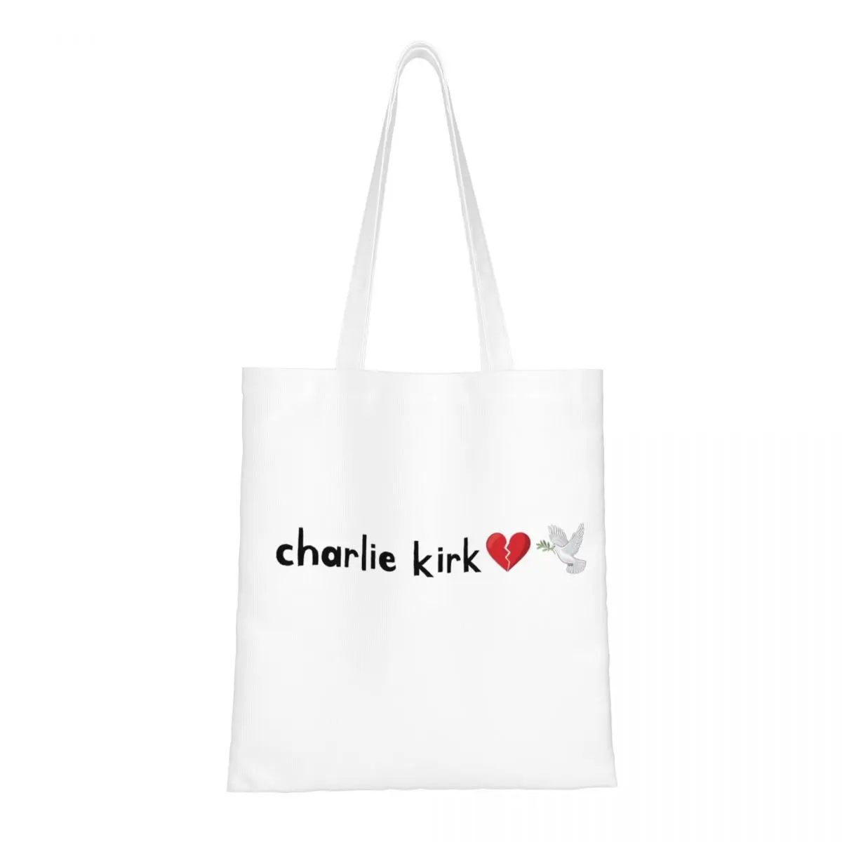 

Women Men Justice For Charlie Kirk 2025 Tote Bags Large Capacity Grocery Bag for Student Handbags