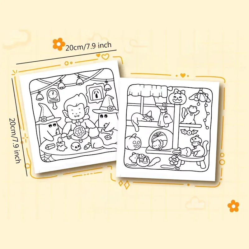 Fun Spooky Coloring Book for Adult | 28 Pages Colouring Book, Drawing Supplies for Christmas, Thanksgiving