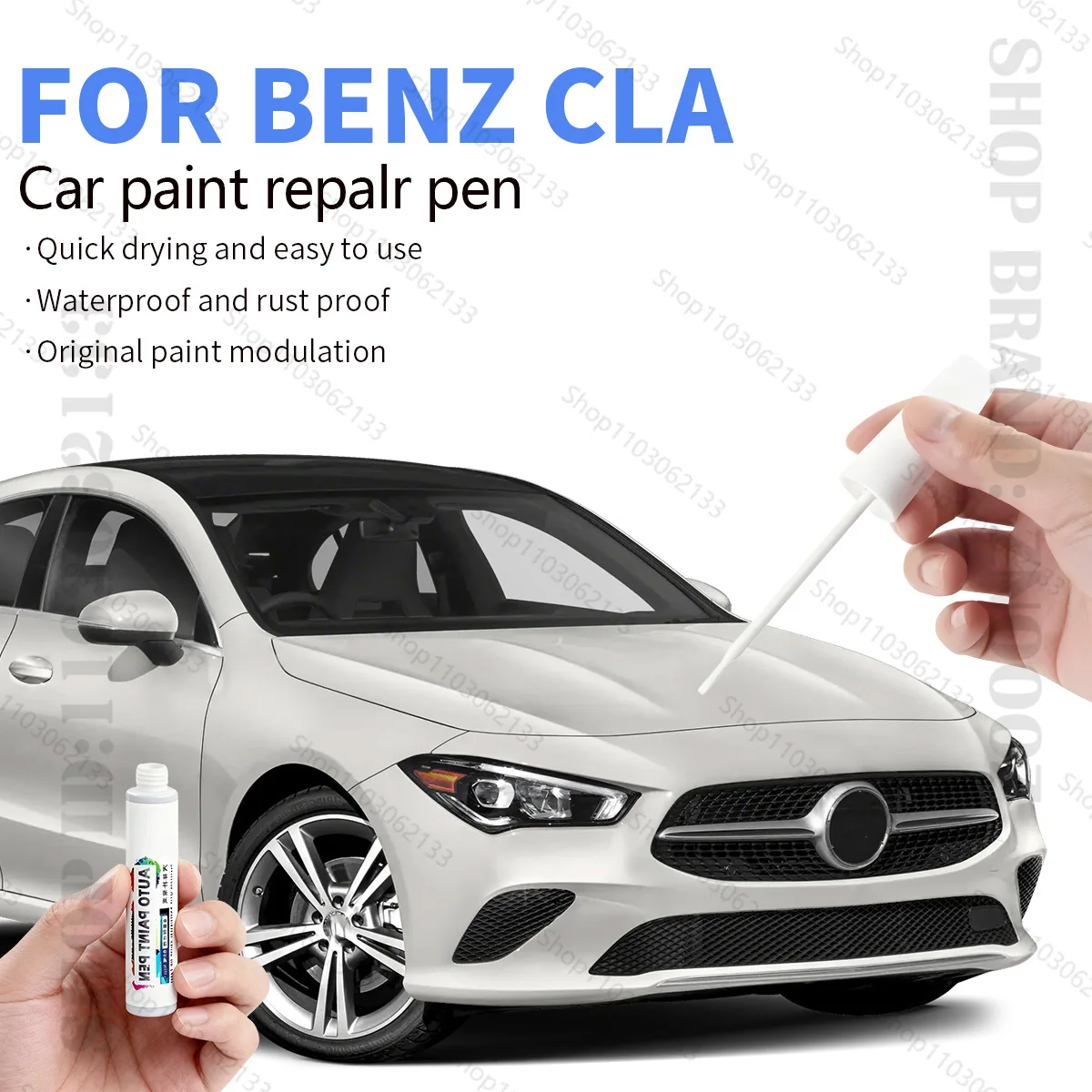 Para Mercedes Benz CLA 2013-2025 C117 X117 C118 X118 pluma de reparación de pintura removedor de arañazos DIY accesorios para automóviles negro blanco
