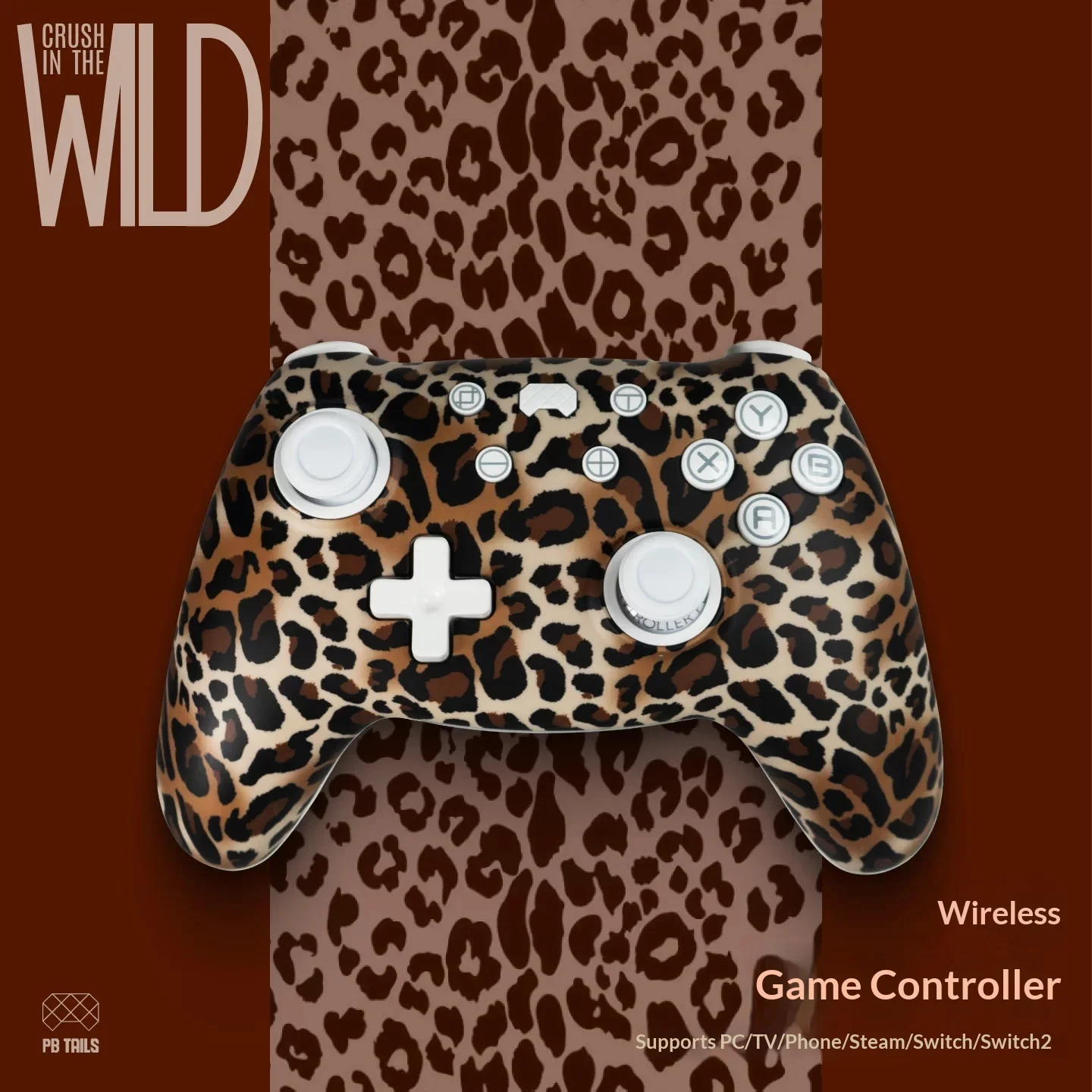 PB TAILS CRUSH Animal Pattern Series Game Handle 15 Times A Second High-Speed Burst Mode E-sports Handle Light Weight For Gifts