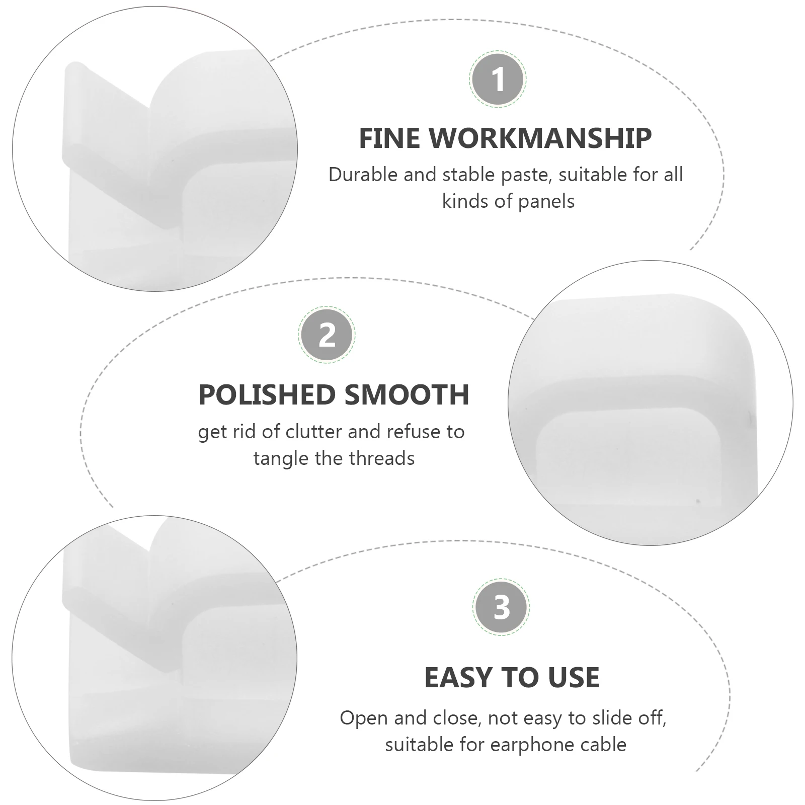 100 pcs Back Adhesive Cable Clips Durable Nylon Cord Organizer For Computer Usb Wires Self-Adhesive Cable Clamp Cord