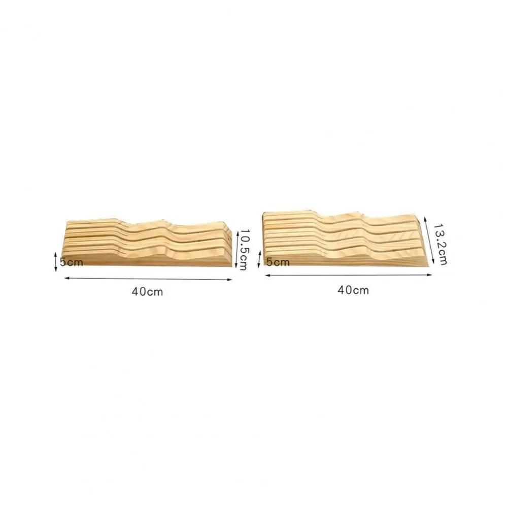 40cm Cutter Holder Versatile Wooden Drawer Cutter Organizer Space-saving Cutter Storage Organizer Knife Block Holder For Kitchen view 6