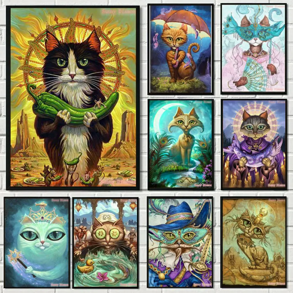 

Nordic Cartoon New Cavalier Cat 5D Diamond Painting Princess Mosaic Rhinestone Embroidery Full Drill Cross Stitch Kit Home Decor