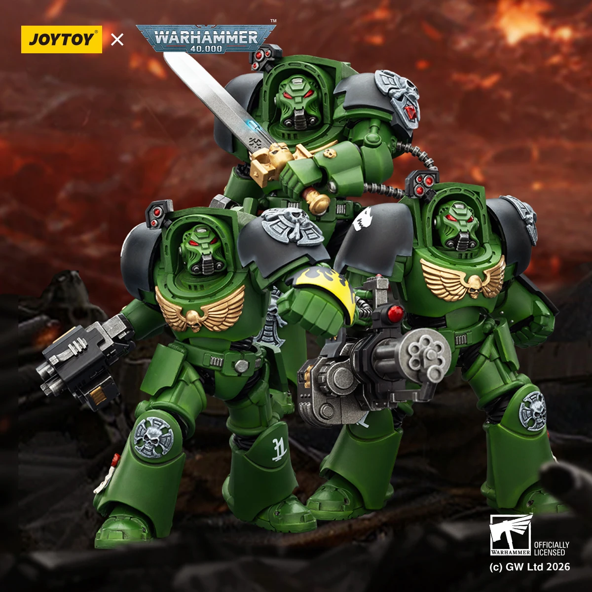 【In stock】Original JOYTOY Warhammer 40K Salamanders Terminator 1/18 Action Figure Toy Collection view 2
