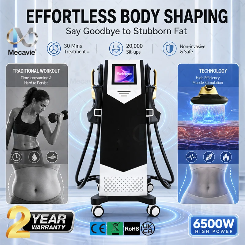 HI‑EMT 4 Handles EMS Body Sculpt Machine Non‑Invasive Muscle Stimulator For Abdomen Hip Leg Arm Body Shaping Slimming Equipment