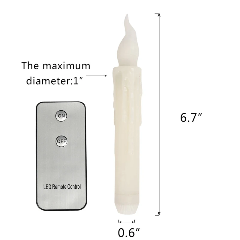 Świece LED świeca 2 przyciski zdalnego sterowania długi słup elektroniczna symulacja świec