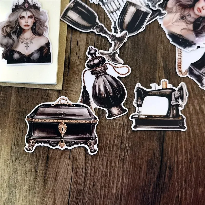 Cute Water Color Various Rose Queen Hand Account Stickers  Stationery Laptop Fridge Suitcase Skateboard Phone  Stationery
