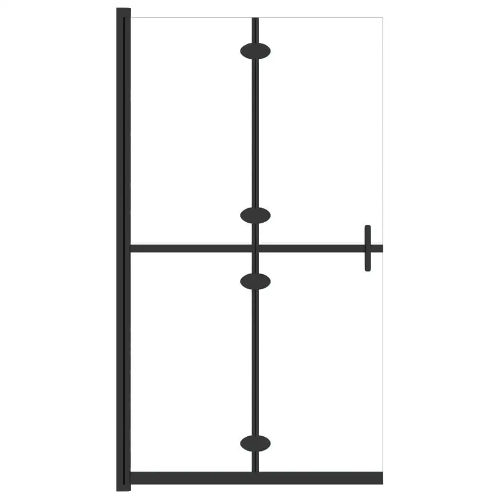 35.4x74.8 Foldable Transparent ESG Glass Walk-in Shower Wall – Space-Saving Design